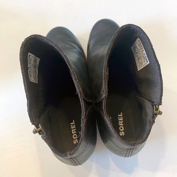 Sorel Joan Of Arctic Wedge II Zipper Bootie Women's Size 9.5 US Brown NL3766-205 - Picture 9 of 11